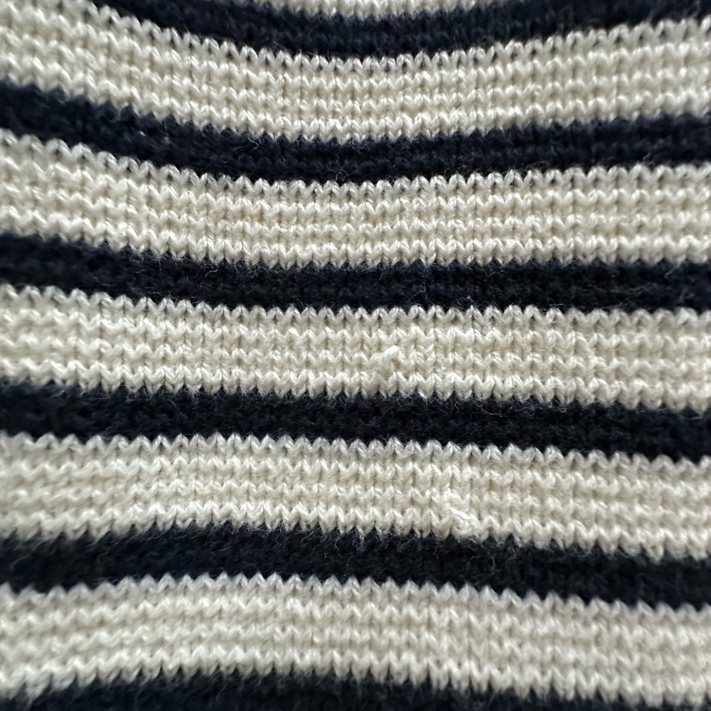 LOFT Navy and cream striped short cardigan - Picture 2 of 6